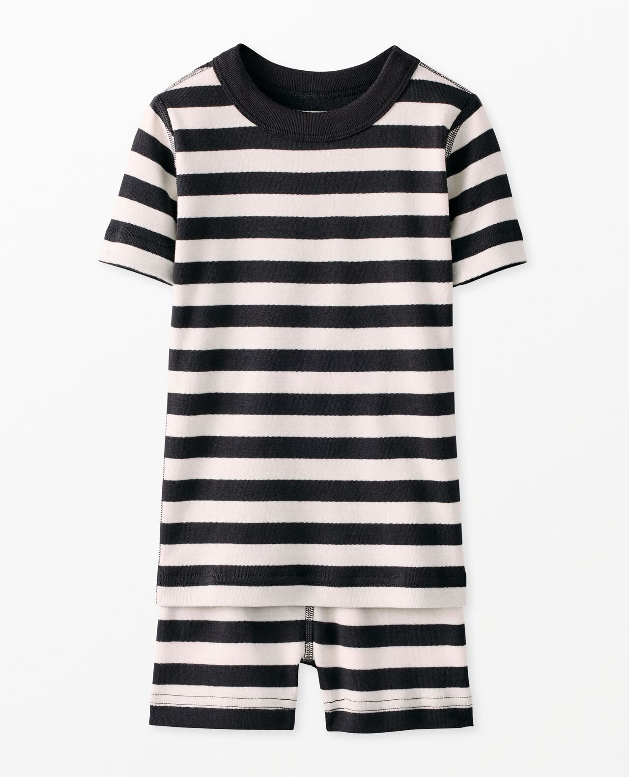 Kids Striped Short John Pajama Set
