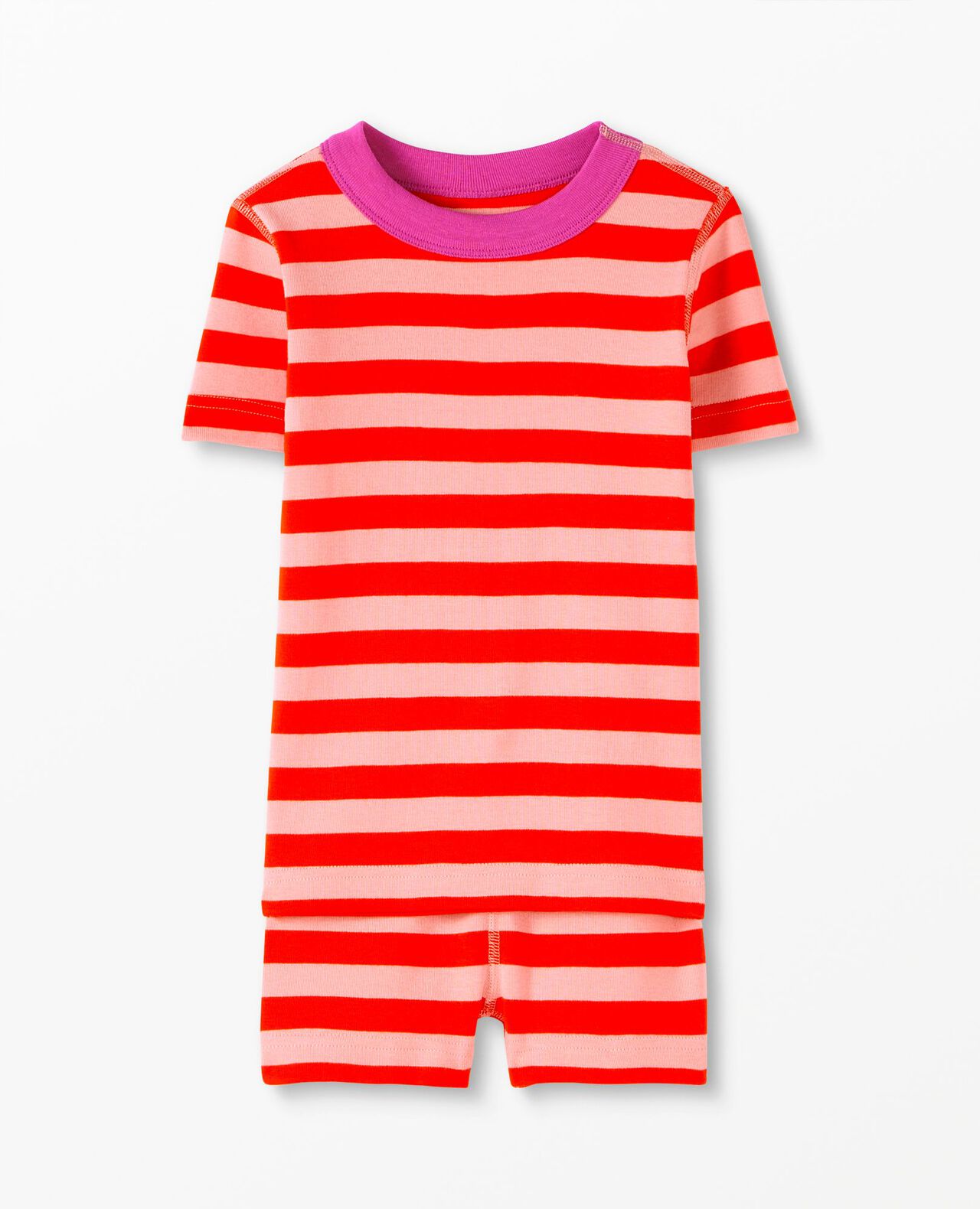 Kids Striped Short John Pajama Set - Image 4