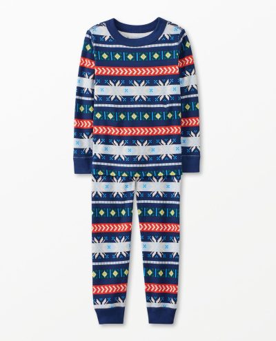 Kids Holiday Long John Pajama Set