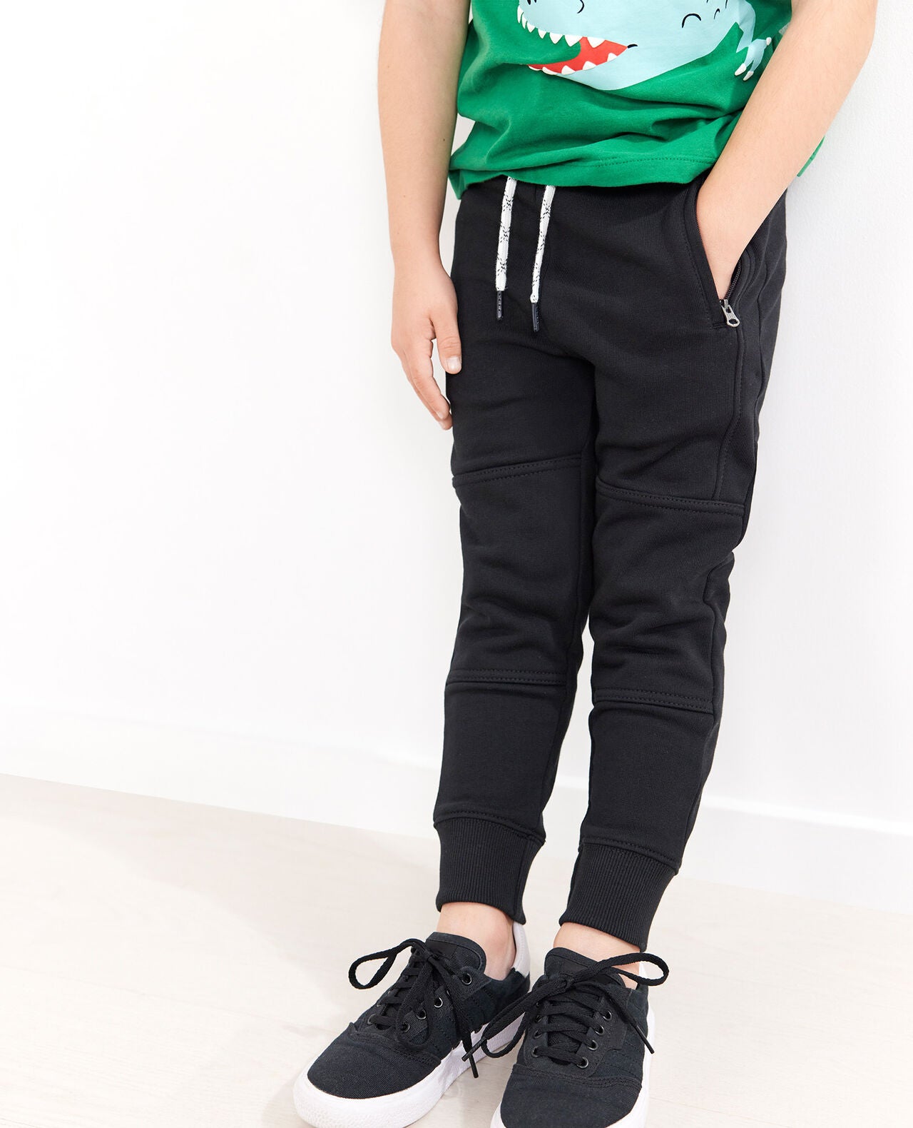 Slim Fit French Terry Double Knee Sweatpants - Image 3