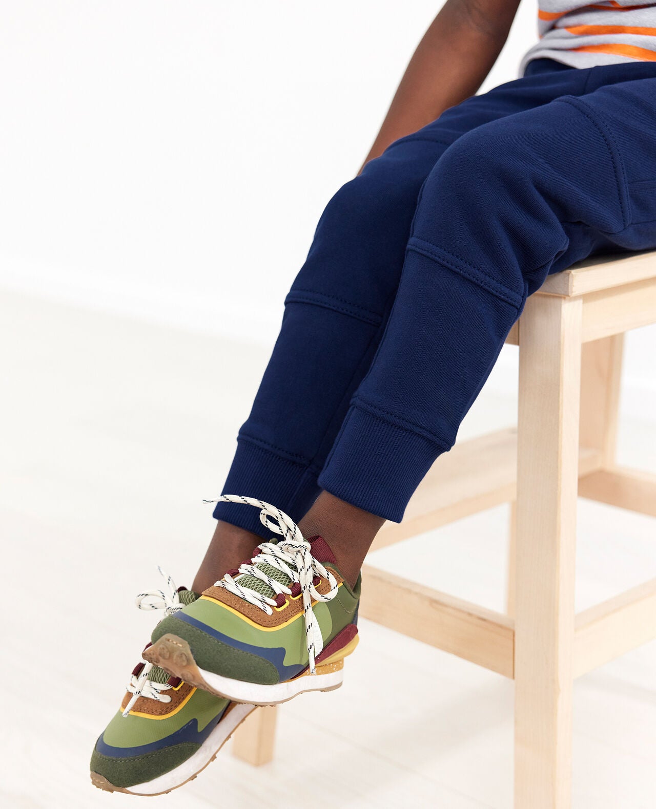 Slim Fit French Terry Double Knee Sweatpants - Image 3