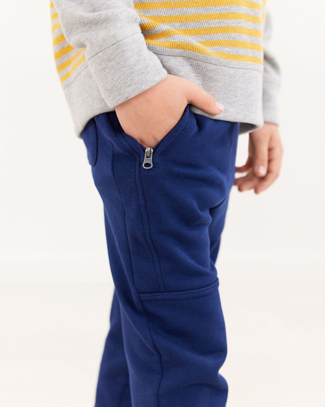 Slim Fit French Terry Double Knee Sweatpants - Image 4