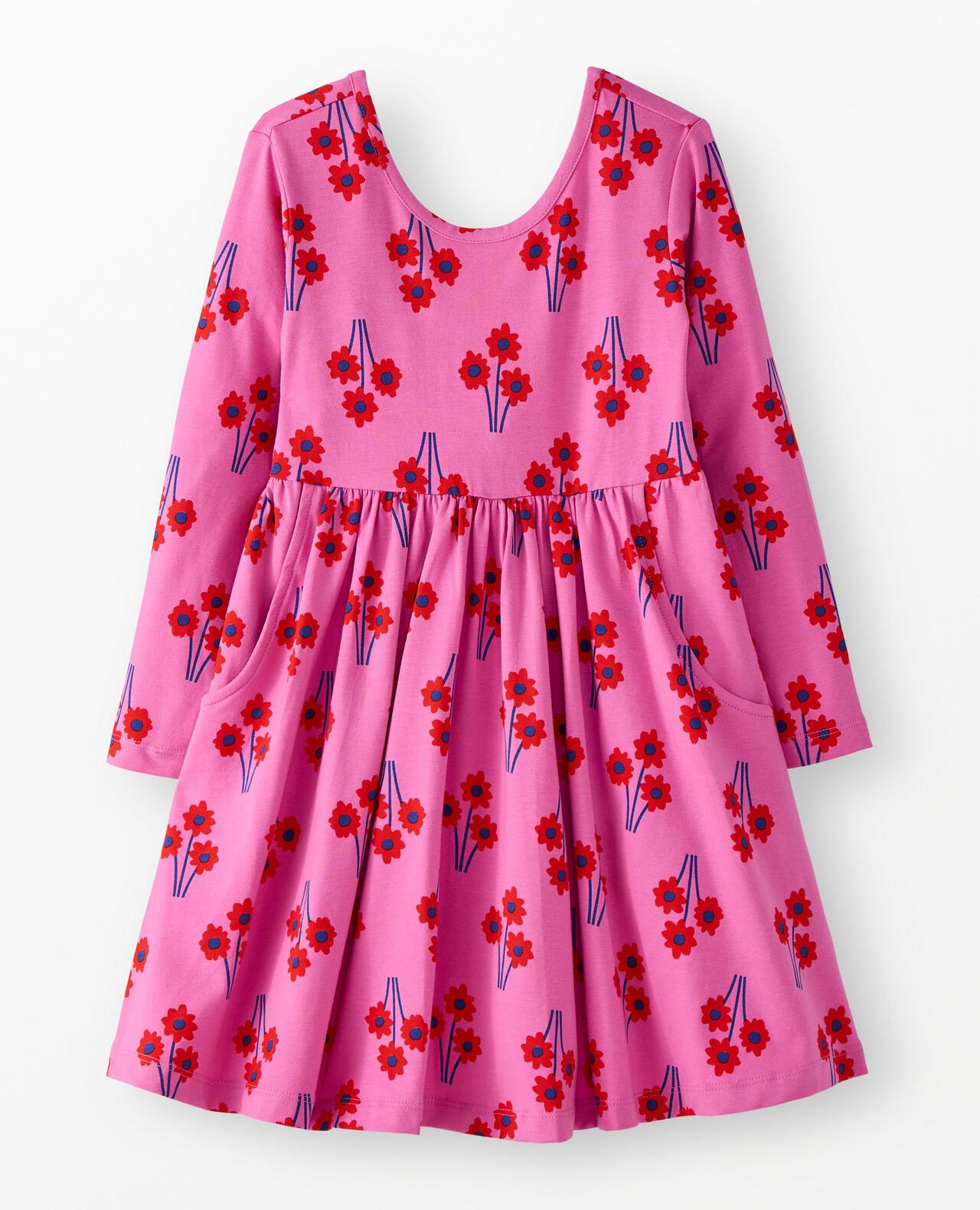 Long Sleeve Skater Dress with Pockets