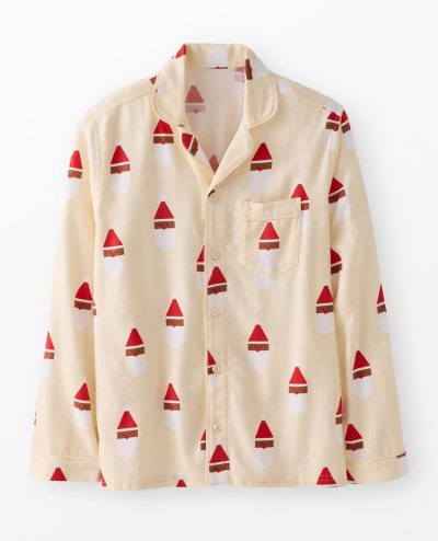 Adult Holiday Flannel Pajama Top