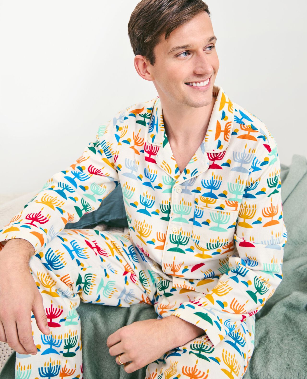 Adult Holiday Flannel Pajama Top - Image 29