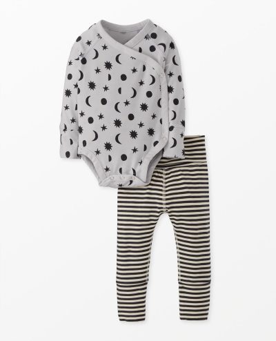 Baby Layette Wrap Top & Wiggle Pants in HannaSoft™