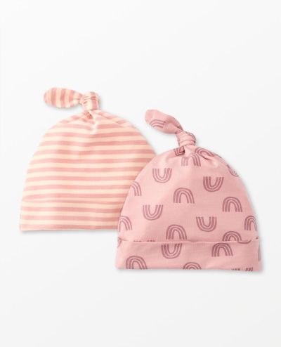 2-Piece Baby Layette Top Knot Beanie in HannaSoft™