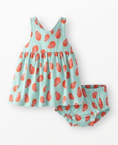 Baby Crossback Dress & Bloomers Set