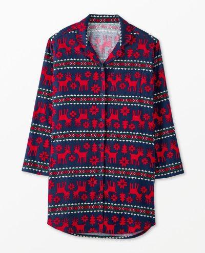 Women's Holiday Flannel Nightshirt