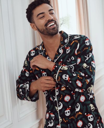 Adult Disney Tim Burton's The Nightmare Before Christmas Flannel Pajama Top