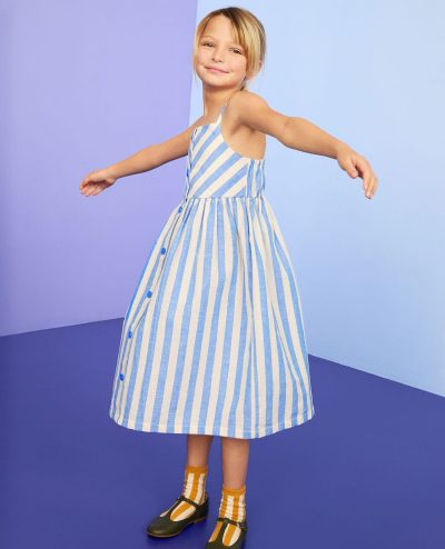 Sleeveless Linen Midi Dress with Pockets
