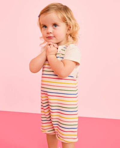 Baby T-Shirt & French Terry Shortalls Set