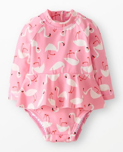 Baby One-Piece Skirted Rashguard Swimsuit