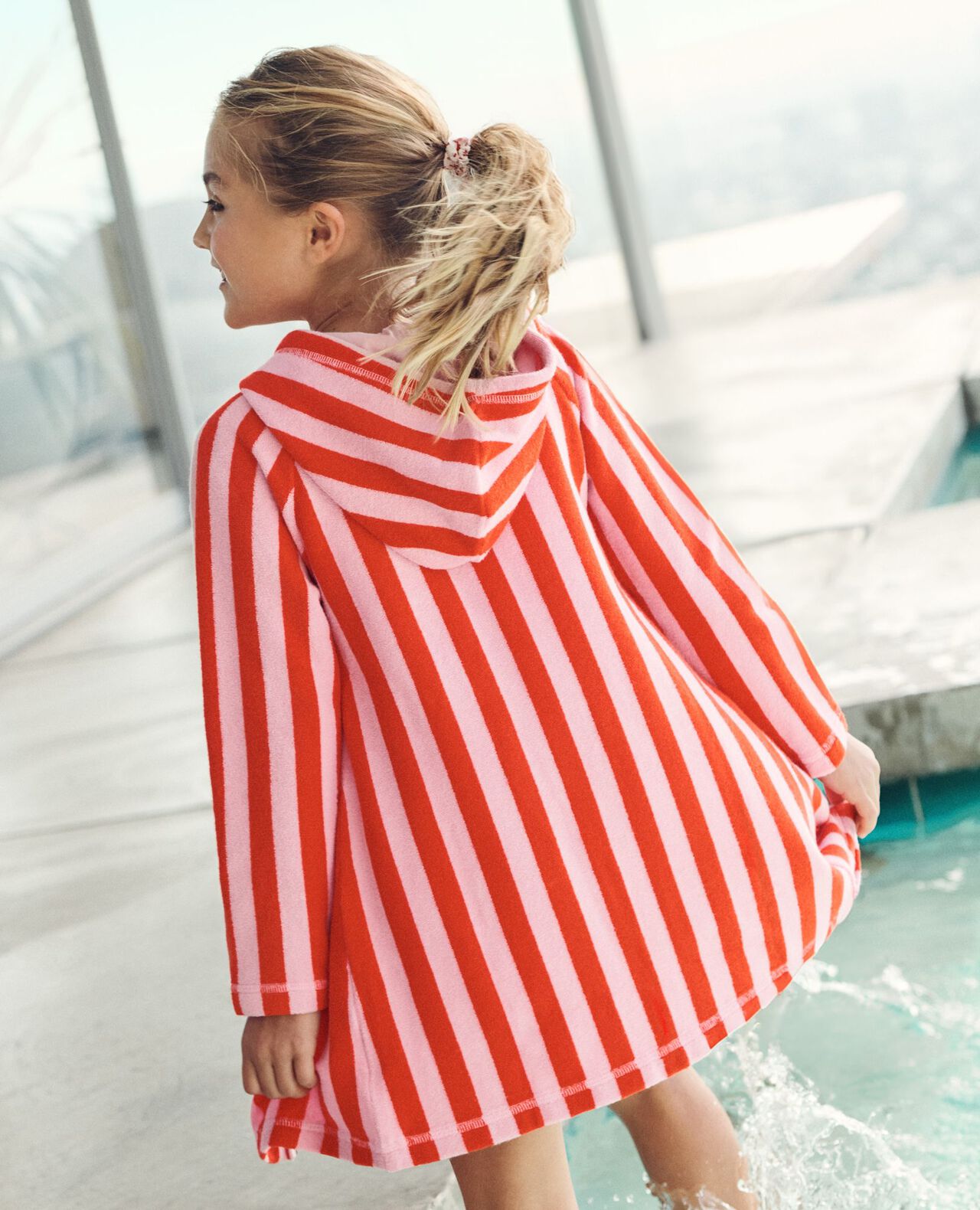 Long Sleeve Loop Terry Hoodie Cover Up - Image 9