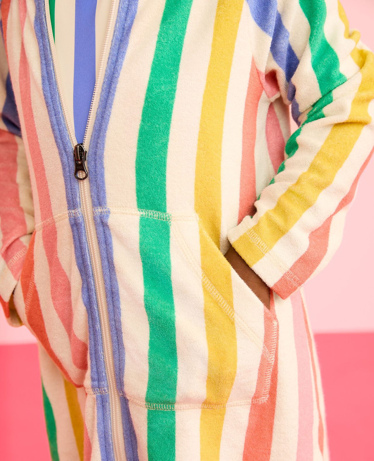 Long Sleeve Loop Terry Hoodie Cover Up - Image 5