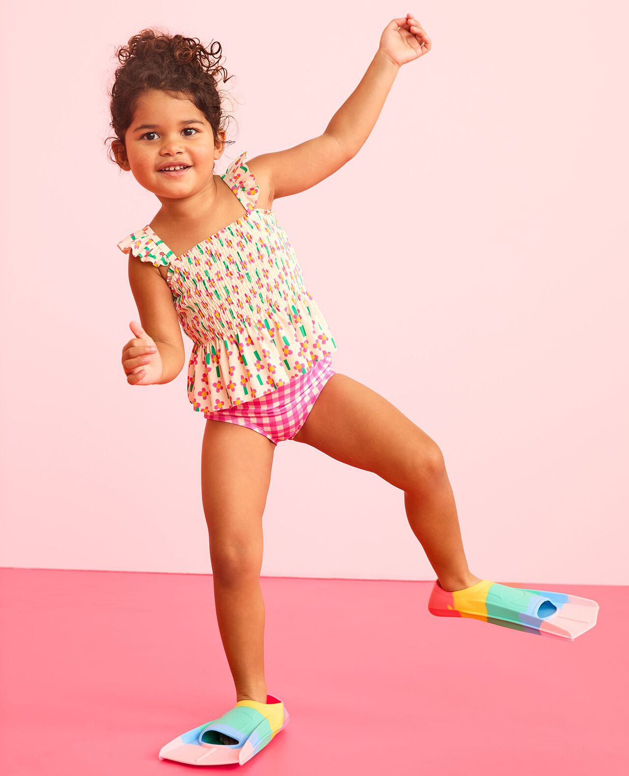 Two-Piece Smocked Mixie Swimsuit - Image 3