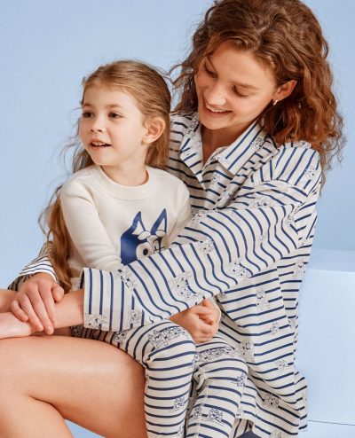 Women's Bluey Long Sleeve Poplin Pajama Set