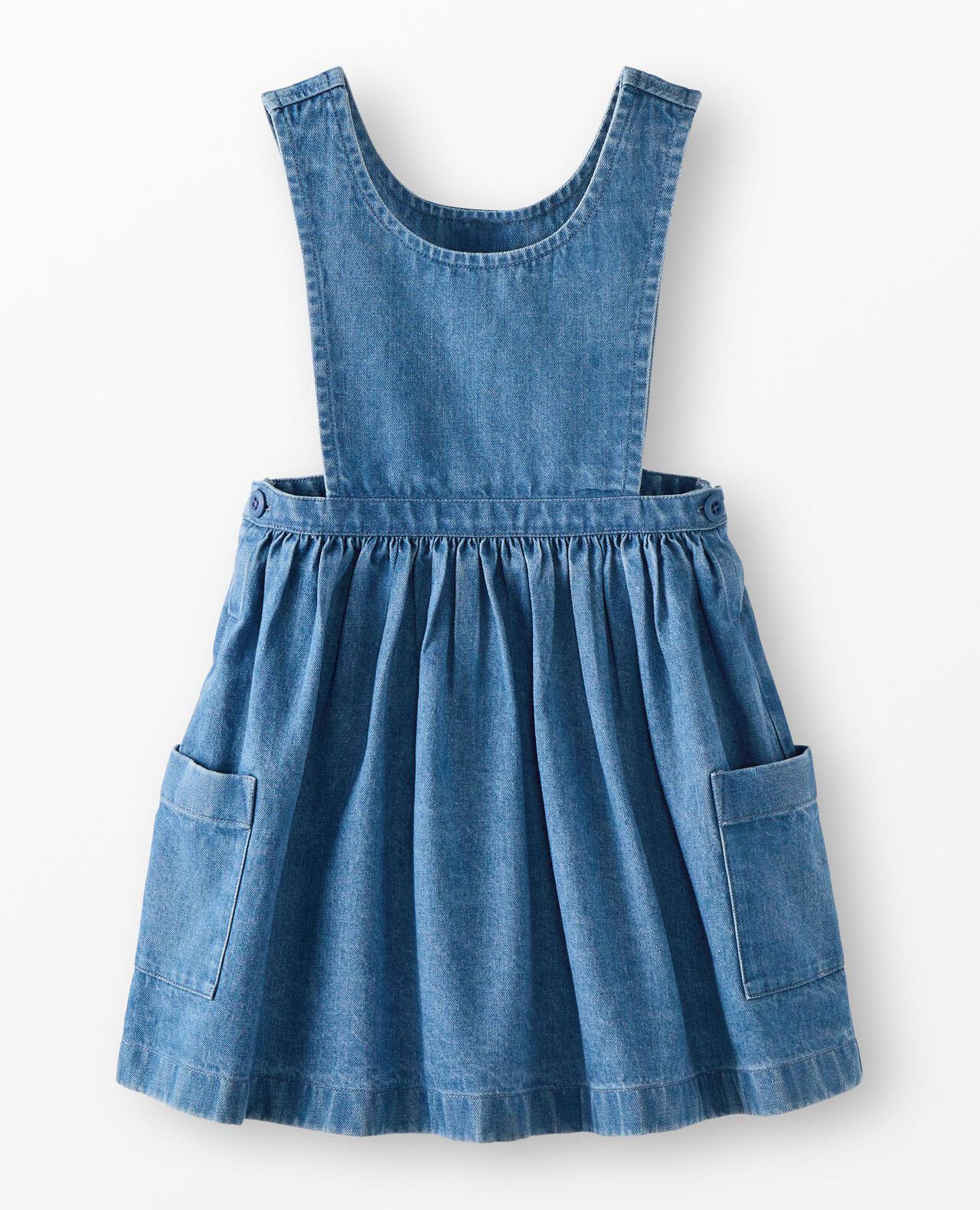 Denim Pinafore Dress with Pockets