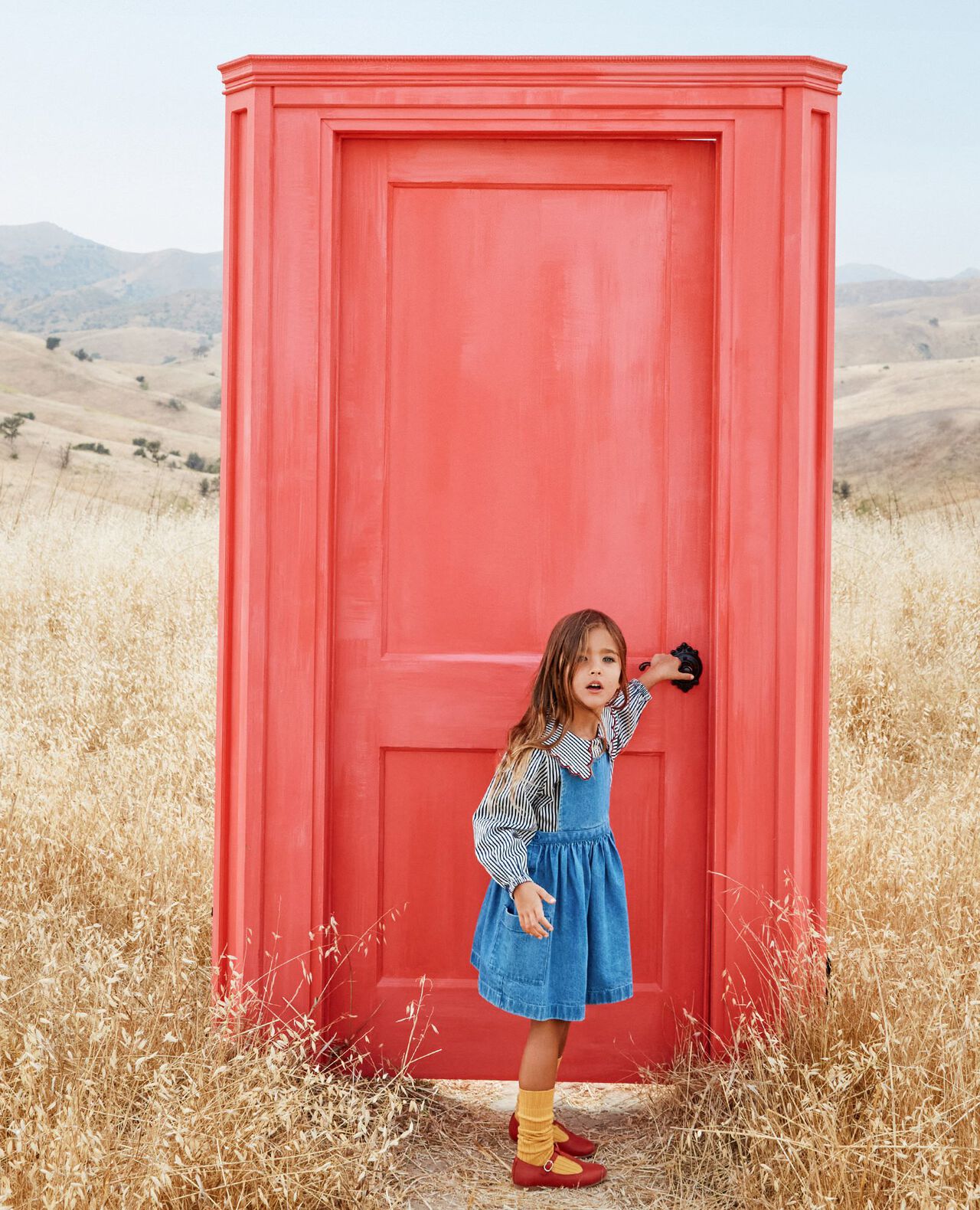 Denim Pinafore Dress with Pockets - Image 5