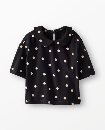 Elbow-Sleeve Collared T-Shirt
