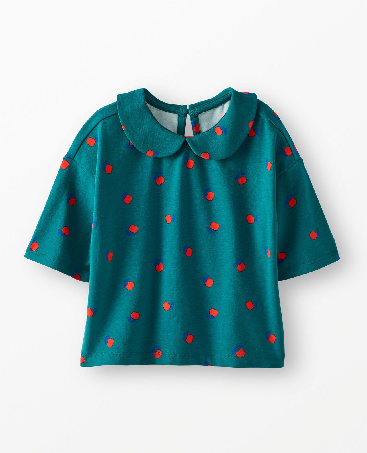 Elbow-Sleeve Collared T-Shirt