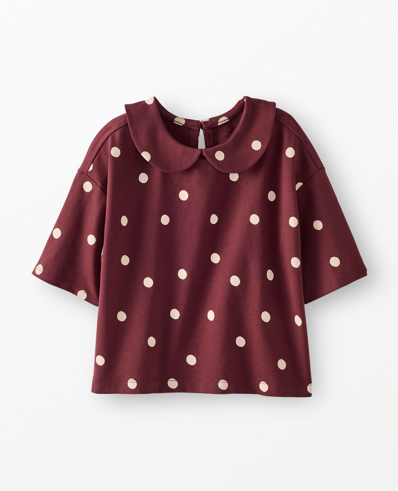 Elbow-Sleeve Collared T-Shirt