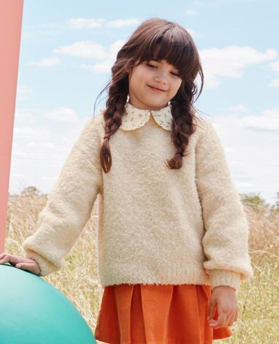 Mock Neck Bouclé Sweater