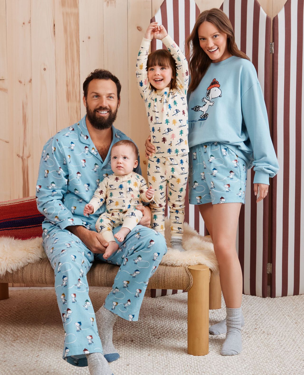 Adult Peanuts Holiday Flannel Pajama Top - Image 3