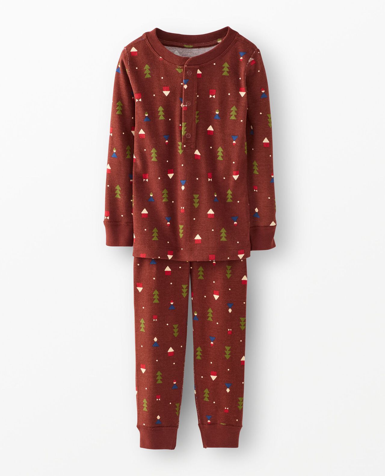 Holiday Waffle Pajama Set