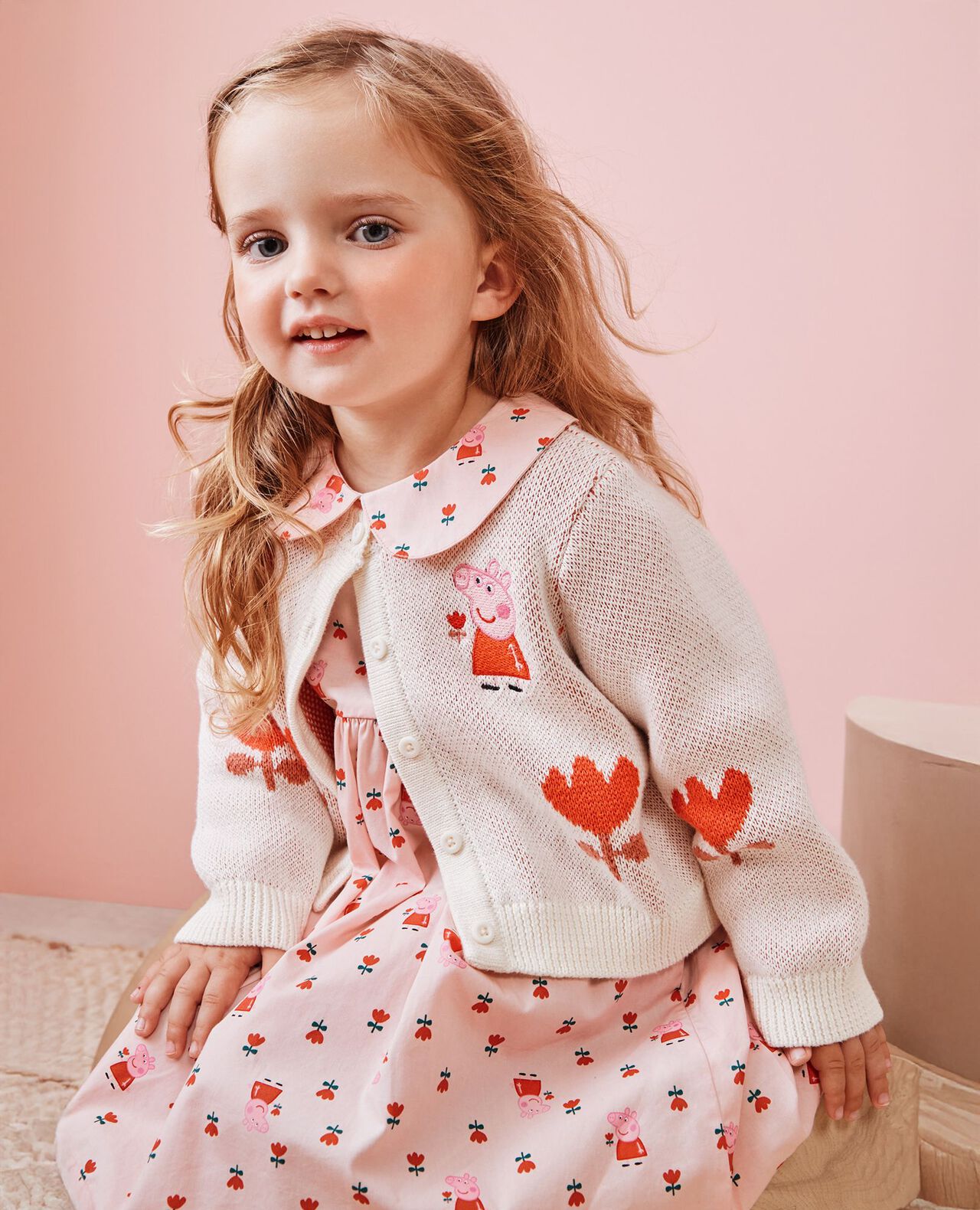 Peppa Pig 3/4 Sleeve Poplin Dress - Image 5