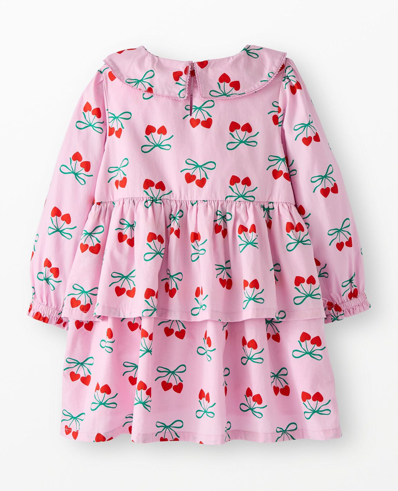 Long Sleeve Poplin Bow Collar Dress - Image 3