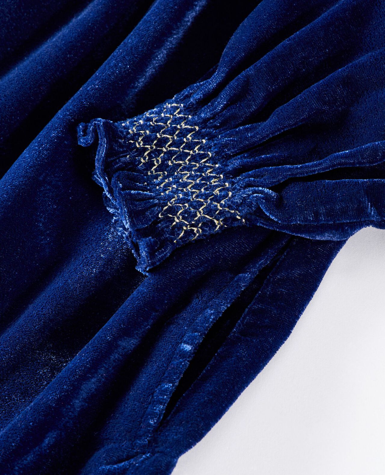 Balloon Sleeve Velvet Dress with Pockets - Image 3