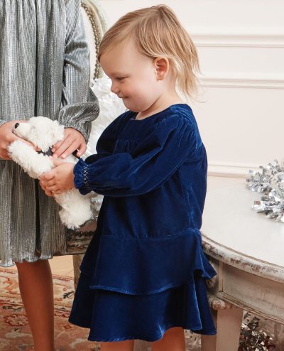 Baby Long Sleeve Velvet Dress