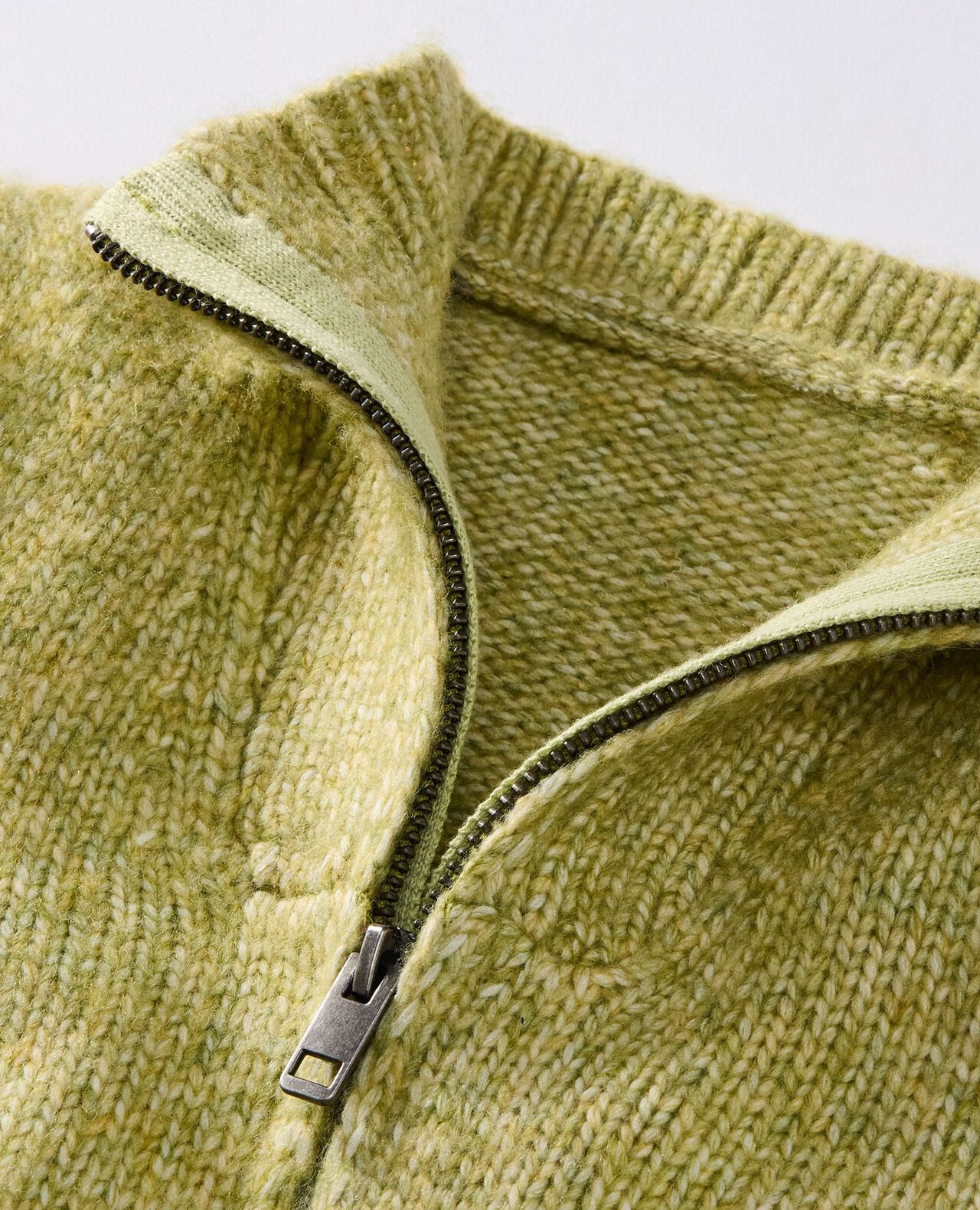Heathered Zip Up Sweater - Image 2