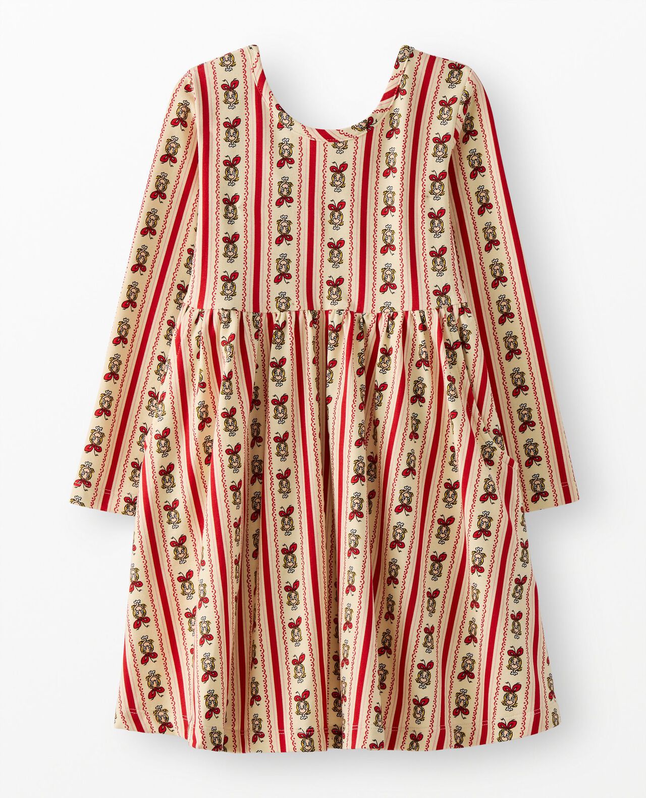 Dr. Seuss Grinch Long Sleeve Skater Dress with Pockets - Image 2