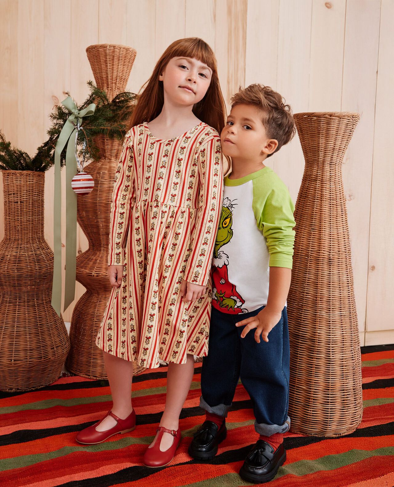 Dr. Seuss Grinch Long Sleeve Skater Dress with Pockets - Image 4