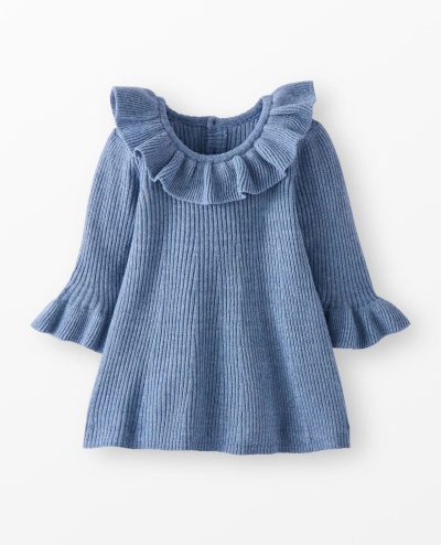 Baby Ruffle Collar Sweater Dress