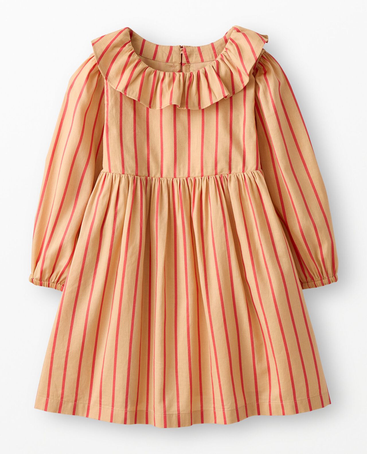 Long Sleeve Collared Twill Dress with Pockets