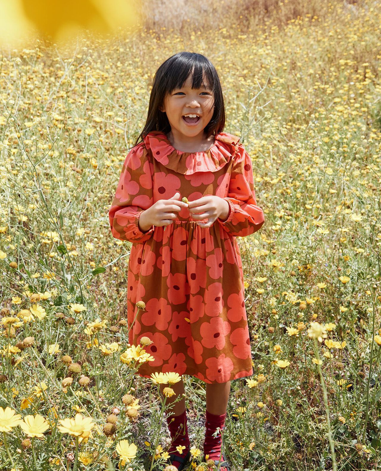 Long Sleeve Twill Collared Dress with Pockets - Image 3