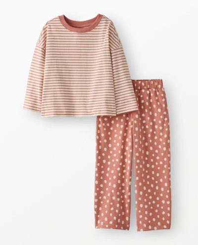 Bracelet Length Top & Wide Leg Pants Set