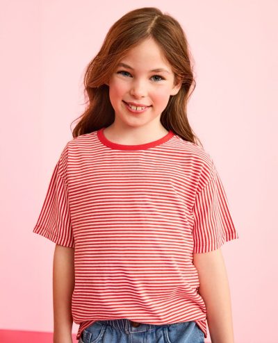 Relaxed Fit Mix-Striped T-Shirt
