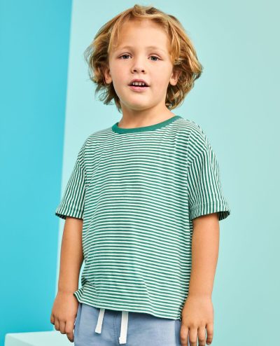 Relaxed Fit Mix-Striped T-Shirt