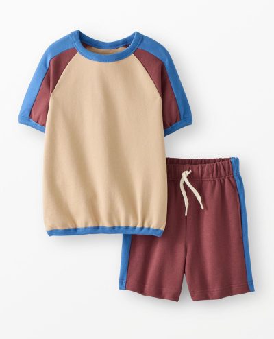 Relaxed Fit French Terry T-Shirt & Shorts Set