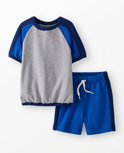 Relaxed Fit French Terry T-Shirt & Shorts Set