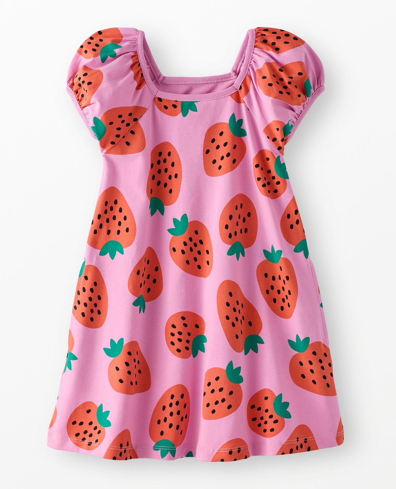 Puff Sleeve Dress with Pockets - Image 2