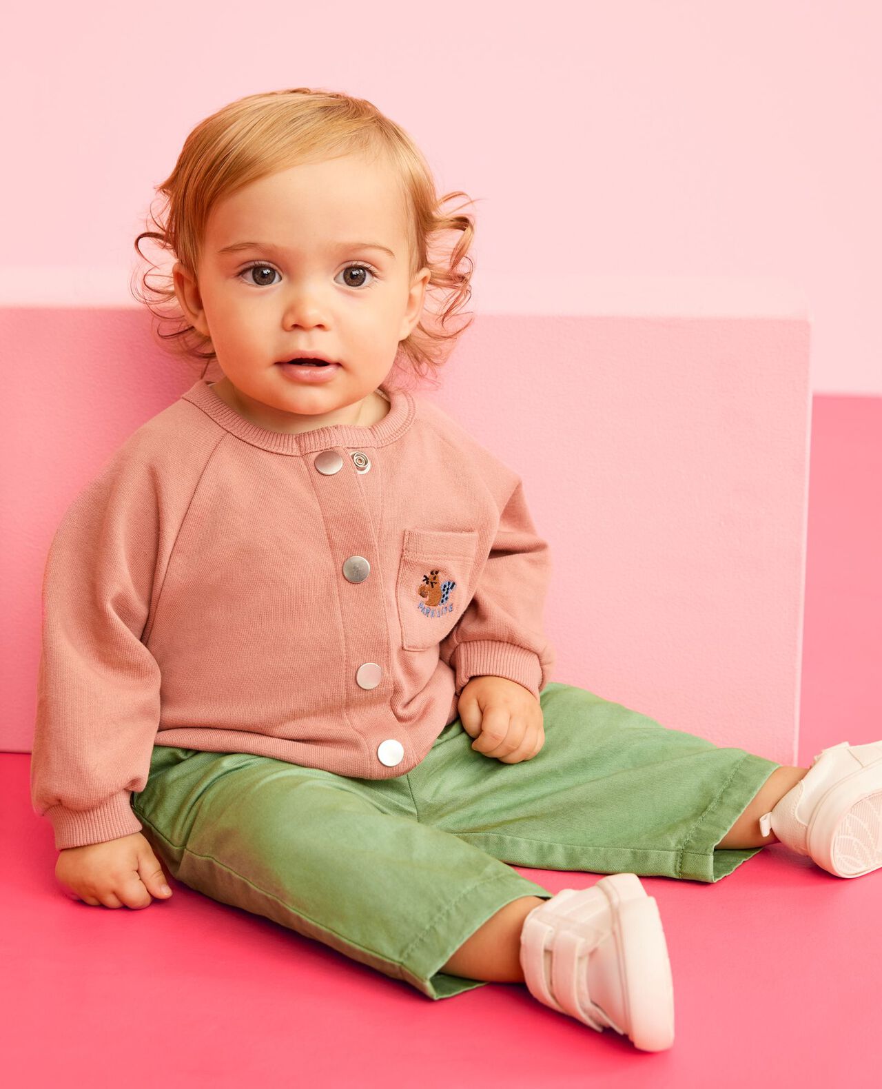 Baby Oversized French Terry Snap Jacket