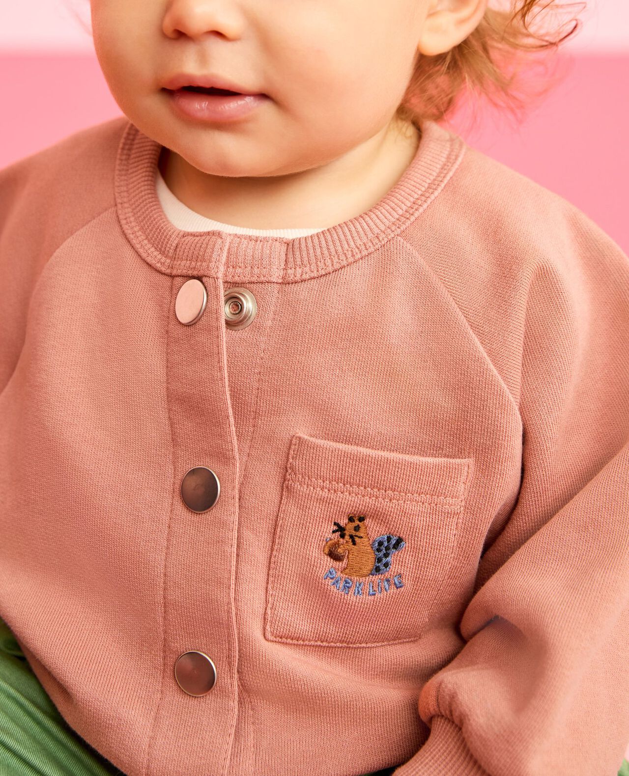 Baby Oversized French Terry Snap Jacket - Image 5