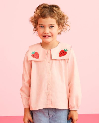 Long Sleeve Poplin Button Up Shirt
