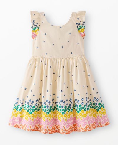 Ruffle Sleeve Poplin Dress