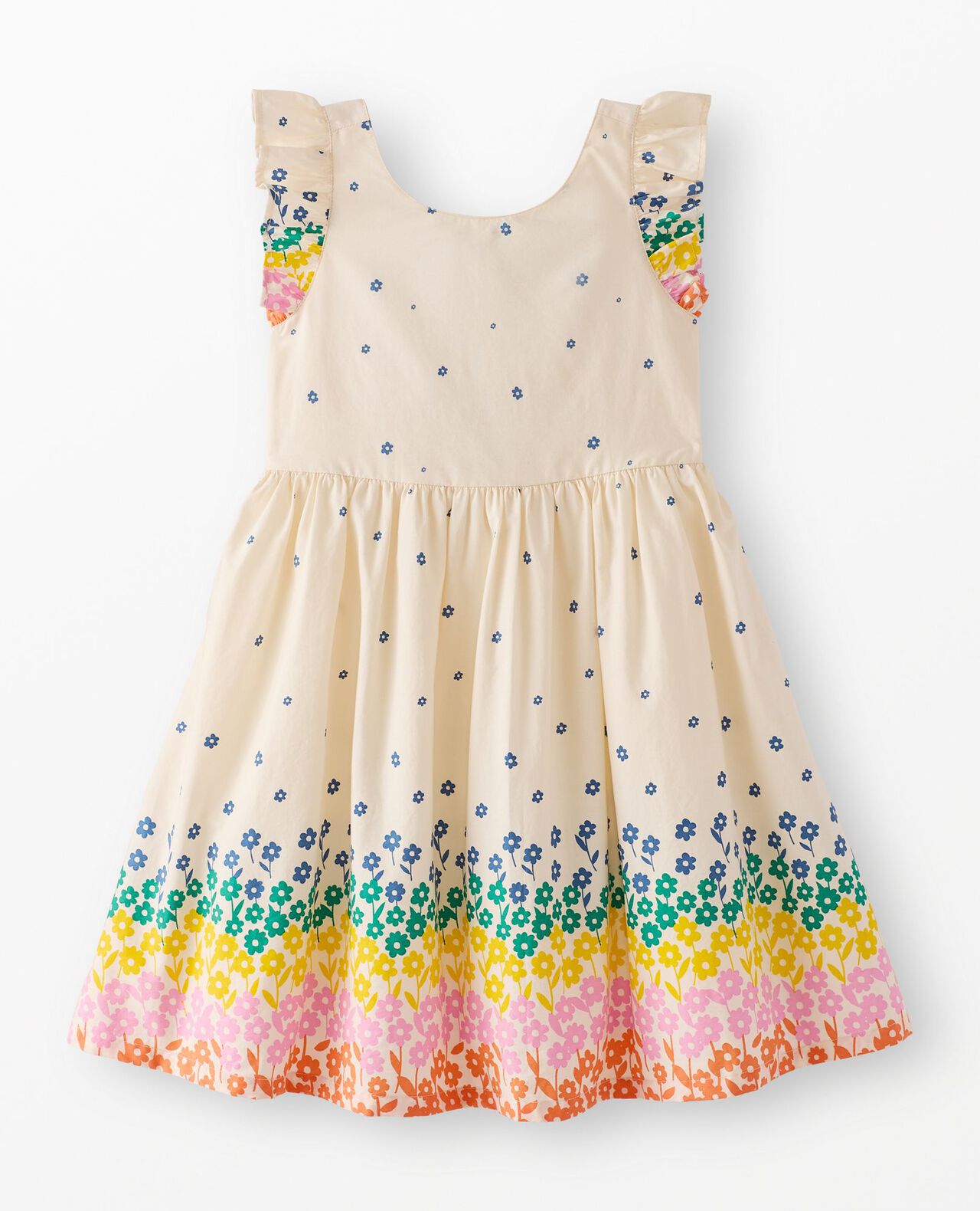 Ruffle Sleeve Poplin Dress